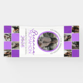 Paarse 2 Toned Fotocollage Afstuderen Vinyl Spandoek (Horizontaal)