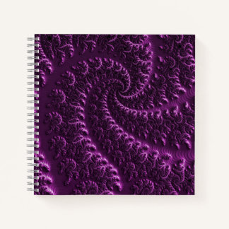 paarse 3d Mandelbrot fractale helix-curve Notitieboek