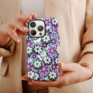 Paarse 60s Hippie iPhone   60s Hippie iPhone 13 iPhone 13 Pro Max Hoesje