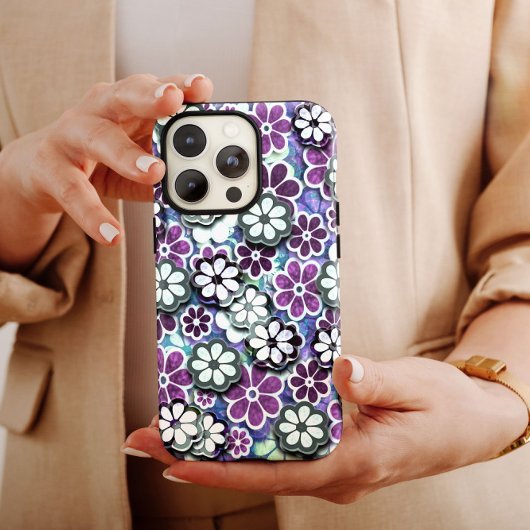Paarse 60s Hippie iPhone | 60s Hippie iPhone 13 Case-Mate iPhone Case