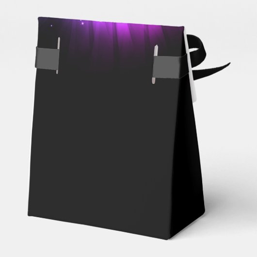 Paarse 70ste verjaardagsfeestje 70's Disco Ball Bedankdoosjes (Achterkant)