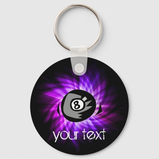 Paarse 8 bal sleutelhanger (Voorkant)