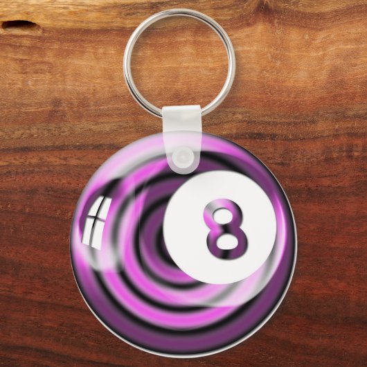 Paarse 8 bal sleutelhanger (Voorkant)