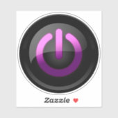Paarse aan/uit-Sticker – Cool & Modern Style Sticker (Vel)