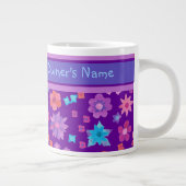 Paarse aangepaste ventilatorkrachtjumboMok Extra Grote Beker (Rechts)