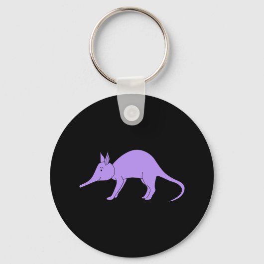 Paarse Aardvark Sleutelhanger (Voorkant)