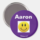 Paarse Aaron Smile magnet Magneet (Voorkant / Achterkant)
