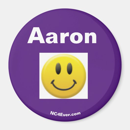 Paarse Aaron Smile magnet Magneet (Voorkant)