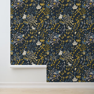 Paarse abstract behang