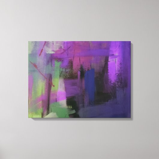 Paarse Abstract Verrekte Canvas afdrukken (Voorkant)