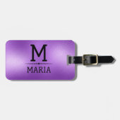 Paarse abstracte achtergrond bagagelabel (Voorkant horizontaal)