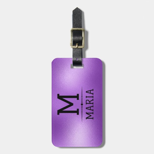 Paarse abstracte achtergrond bagagelabel (Voorkant verticaal)