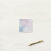 Paarse Abstracte afdruk met naam Post-it® Notes (Op bureau)