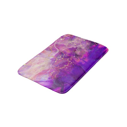 Paarse Abstracte Bath Mat (Gekanteld)