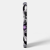 Paarse Abstracte Bloem Kunst Case-Mate iPhone Case (Achterkant / Links)