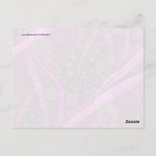 Paarse Abstracte, concentrische cirkels mozaïek Briefkaart (Achterkant)