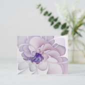 Paarse Abstracte coquette Briefkaart (Staand voorkant)