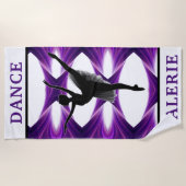 Paarse Abstracte dans Strandlaken (Voorkant)