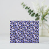 Paarse Abstracte Dierenprint Briefkaart (Staand voorkant)