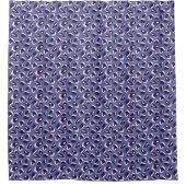 Paarse Abstracte Dierenprint Douchegordijn (Voorkant)