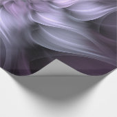 Paarse Abstracte fractale bloem Cadeaupapier (Hoek)