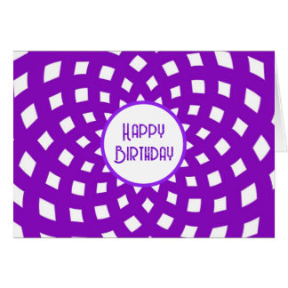 Paarse Abstracte Happy Kaart