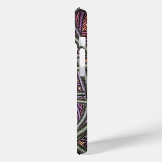 Paarse Abstracte Keltische knoopwerkpatroon Case-Mate iPhone Case (Achterkant / Links)