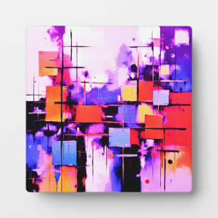 Paarse Abstracte kunst 108 Fotoplaat