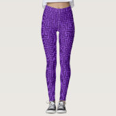 Paarse Abstracte Leggings (Voorkant)