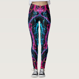 paarse abstracte leggings