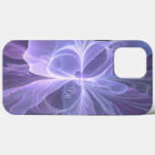 Paarse Abstracte Moderne Initialen voor fractale k Case-Mate iPhone Case (Achterkant (horizontaal))