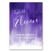 Paarse abstracte moderne kunstlijst nummer Elf Kaart (Voorkant)