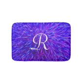 Paarse Abstracte monogrammen: Plush Bath Mat (Voorkant)