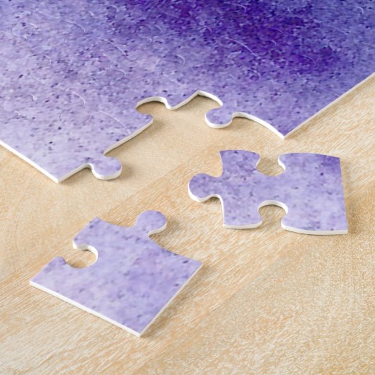 Paarse Abstracte puzzel Legpuzzel (Zijkant)