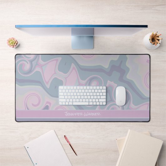  Paarse Abstracte Speelse Boho Design Naam Bureaumat (Kantoor 1)