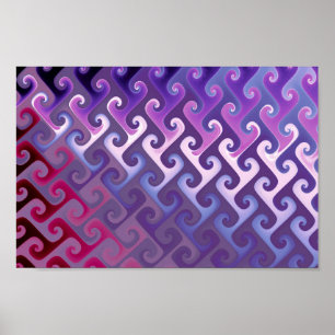 Paarse Abstracte textuur Poster