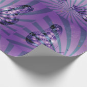 Paarse Abstracte vlinder met stralende vleugels Cadeaupapier (Hoek)