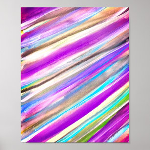 Paarse abstracte Waterverf Fashionable Unieke Poster