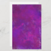 Paarse Abstracte Waterverf plakboek Briefpapier (Voorkant / Achterkant)