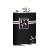 Paarse Accent Stripe en Monogram Heupfles (Rechts)