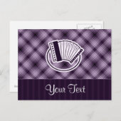 Paarse Accordion Briefkaart (Voorkant / Achterkant)