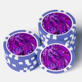 Paarse Acht Pokerchips (Opstapeling)