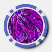 Paarse Acht Pokerchips (Achterkant)