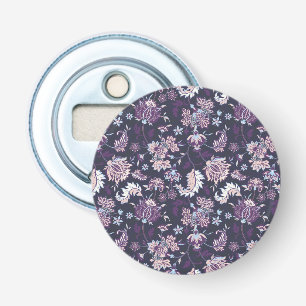 Paarse achtergrond Big Floral naadloos patroon Button Flesopener