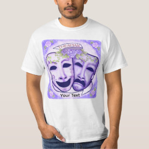Paarse Actormaskers T-shirt
