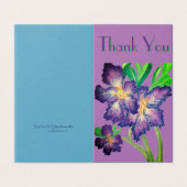 Paarse Adenium Hartelijk dank Kaart (Buitenkant ongevouwen)