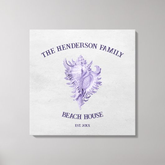 Paarse afdruk van het canvas van Shell (Voorkant)