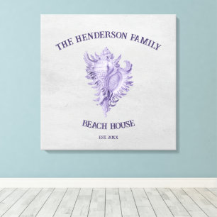 Paarse afdruk van het canvas van Shell