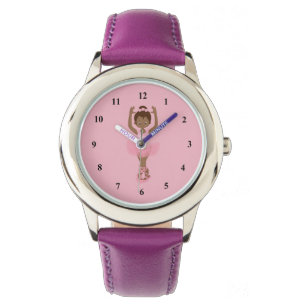 Paarse-Afrikaanse Ballerina Horloge