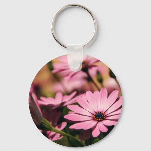 Paarse Afrikaanse margriet Sleutelhanger (Voorkant)
